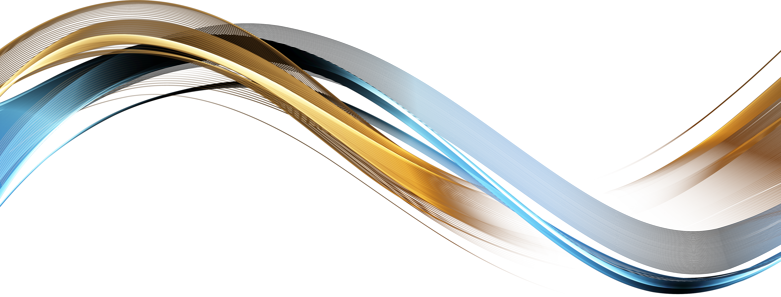 Gold Blue glowing wave